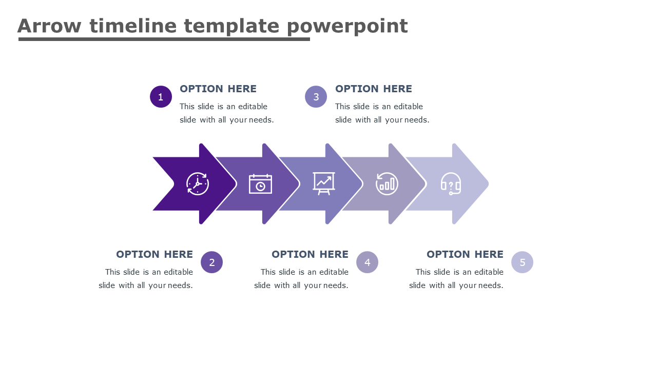 Free - Excellent Arrow Timeline Template PowerPoint Presentation